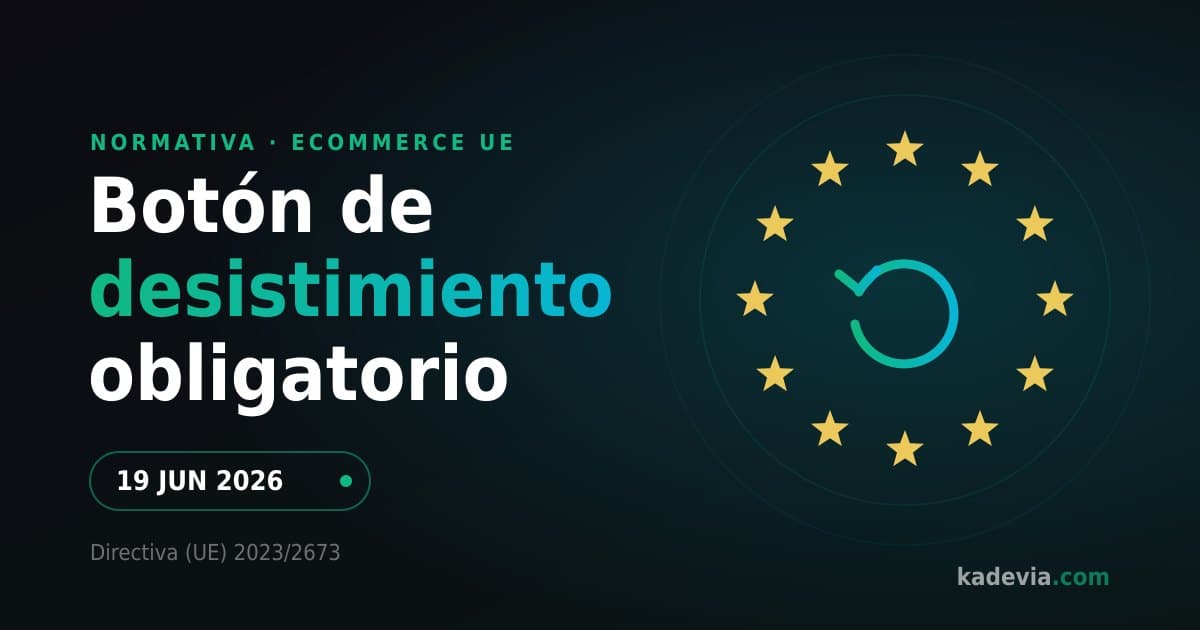 Botón de desistimiento obligatorio para tiendas online: qué cambia el 19 de junio de 2026